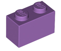 Brick 1x2, Part# 3004 and 3065 Part LEGO® Medium Lavender  