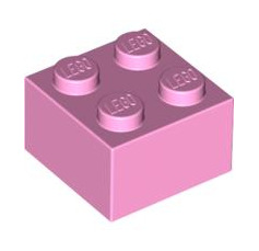 Brick 2x2, Part# 3003 Part LEGO® Bright Pink  