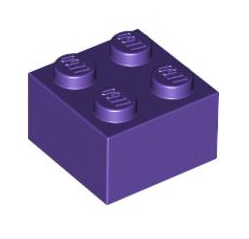 Brick 2x2, Part# 3003 Part LEGO® Dark Purple  