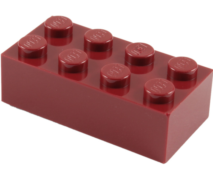 LEGO Transparent Red Brick 2 x 4 (3001)
