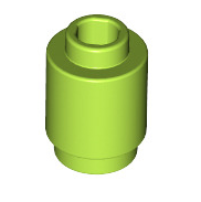 Brick Round 1x1 (Open Stud), Part# 3062b Part LEGO® Lime 1 Part 