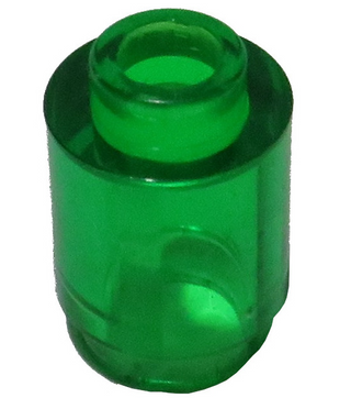 Brick Round 1x1 (Open Stud), Part# 3062b Part LEGO® Trans-Green 1 Part 