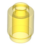 Brick Round 1x1 (Open Stud), Part# 3062b Part LEGO® Trans-Yellow 1 Part 