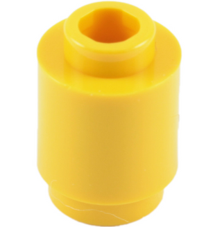 Brick Round 1x1 (Open Stud), Part# 3062b Part LEGO® Yellow  