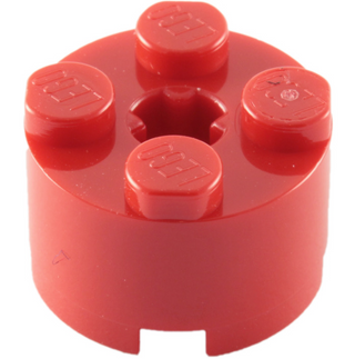 Brick Round 2x2 with Axle Hole, Part# 3941 Part LEGO® Red 1 Part 