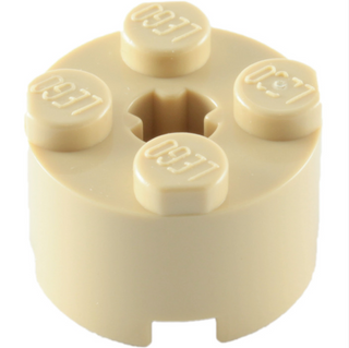 Brick Round 2x2 with Axle Hole, Part# 3941 Part LEGO® Tan 1 Part 