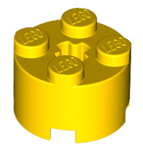 Brick Round 2x2 with Axle Hole, Part# 3941 Part LEGO® Yellow 1 Part 