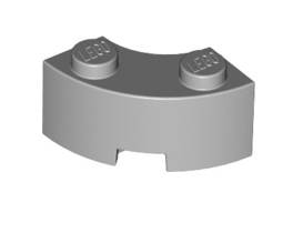 Brick Round Corner 2x2 Macaroni with Stud Notch and Reinforced Underside, Part# 85080 Part LEGO® Light Bluish Gray  