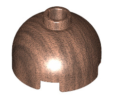 Brick Round 2x2 Dome Top with Bottom Axle Holder (Blocked Open Stud), Part# 553b Part LEGO® Copper  