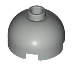 Brick Round 2x2 Dome Top without Bottom Axle Holder (Blocked Open Stud), Part# 553a Part LEGO® Light Gray  