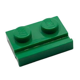 Plate, Modified 1x2 with Door Rail, Part# 32028 Part LEGO® Green