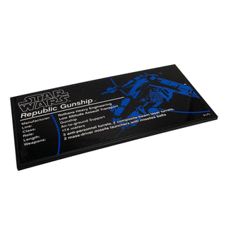 Tile 8 x 16 with Bottom Tubes, Textured Surface with Star Wars Republic Gunship UCS Pattern (Sticker), Part# 90498pb45