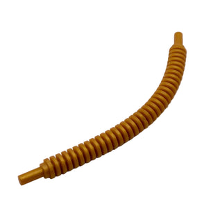 Hose, Flexible Ribbed with 8mm Ends 12L / 9.6 cm, Part# 14301 Part LEGO® Pearl Gold