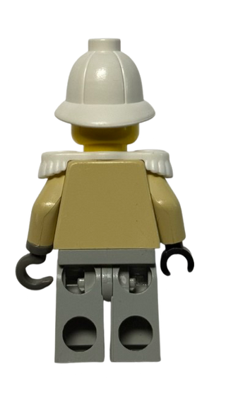 Sam Sinister / Baron von Barron - Tan Shirt, Light Gray Legs, White Pith Helmet, White Epaulettes, adv039 - LEGO® Adventurers Minifigure