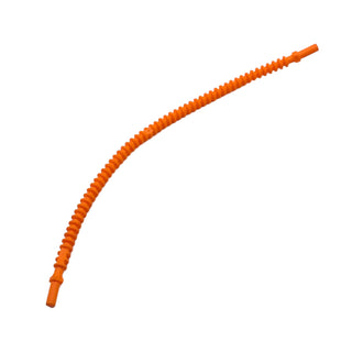 Hose, Flexible Ribbed with 8mm Ends 19L / 15.2cm, Part# 57539 Part LEGO® Orange