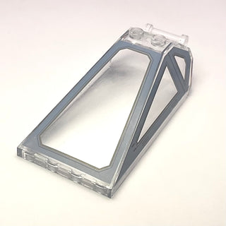Windscreen 8 x 4 x 2 with 2 Studs and Bar Handle with Sand Blue X-wing Cockpit Pattern, Part# 21849pb04