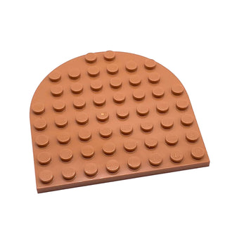 Plate Round, 8x8 Rounded End, Part# 41948 Part LEGO® Medium Nougat