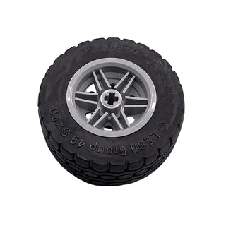 Wheel 30.4mm D. x 20mm with No Pin Holes and Reinforced Rim with Black Tire 49.5 x 20 (56145 + 15413), Part# 56145c05 Part LEGO®