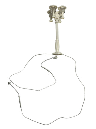 Light-Up White Quad Lamp Post, DIY System, Reconnectable, ACCQH-LA Light up kit United Brick Co®