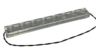 1x8 LED Light Up Plate, DIY System, Reconnectable, LB1x8-LA Custom Parts United Brick Co® RGB/Trans-Clear