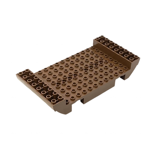 Boat, Hull Large Middle 8x16x2 1/3 with 8 or 9 Holes, Part# 2560 Part LEGO® Brown  