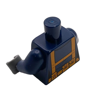 Miner Vest with Orange Suspender Straps with Radio and ID Badge LEGO® Minifigure Torso, Part# 973pb2991c01 Part LEGO®