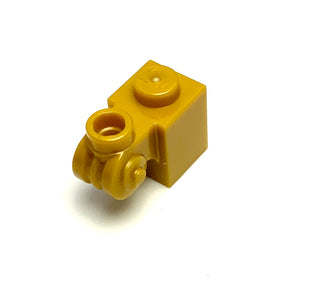 Brick, Modified 1x1 with Scroll with Hollow Stud, Part# 20310 Part LEGO® Pearl Gold  