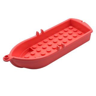 Boat, 14 x 5 x 2 with Oarlocks without Hollow Inside Studs, Part# 21301 Part LEGO® Coral 1 Part