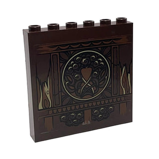 Panel 1 x 6 x 5 with Broken Planks and Medallion Pattern (Sticker), Part# 59349pb050