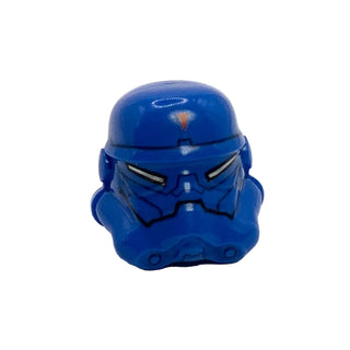 Minifigure, Headgear Helmet SW Stormtrooper, 2 Chin Holes, Special Forces Clone Trooper Pattern, Part# 30408pb05 Part LEGO® Blue Very Good