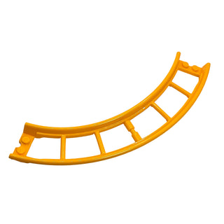 Train, Track Roller Coaster Curve, 90 degrees, 3 Bricks Elevation, Part# 80566 Part LEGO® Bright Light Orange