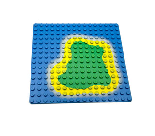 16x16 Baseplate with Island on Blue Water (3867p01) Part LEGO®   