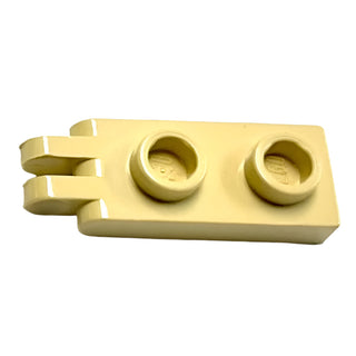 Hinge Plate 1 x 2 with 2 Fingers on End - Hollow Studs, Part# 4276b Part LEGO® Tan
