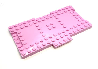 Brick, Modified 8x16x2/3 with 1x4 Indentations and 1x4 Plate, Part# 18922 Part LEGO® Bright Pink  