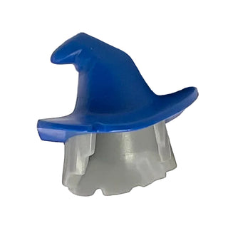 LEGO® Minifigure Hair/Hat Combo with Molded Blue Floppy Witch/Wizard Hat, Part# 20606pb06