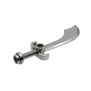 Minifigure, Weapon Sword, Scimitar, Part# 43887 Part LEGO® Chrome Silver Very Good