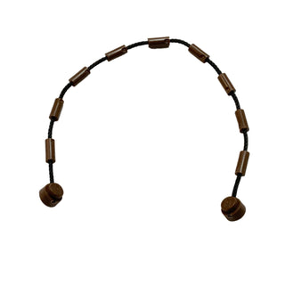 String with End Studs and Climbing Grips (21L Overall), Part# x64pb01 Part LEGO® Brown  