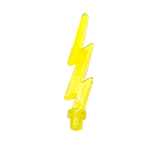 Wave Angular with Bar End (Lightning Bolt), Part# 27256 Part LEGO® Trans-Yellow