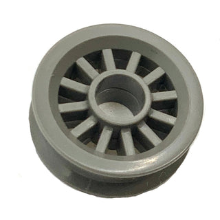 Wheel Spoked 2 x 2 with Pin Hole, Part# 30155. Part LEGO® Dark Gray
