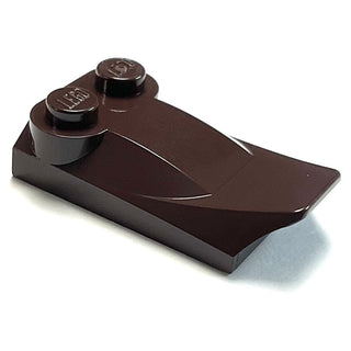 Slope, Curved 3 x 2 x 2/3 with 2 Studs, Wing End, Part# 47456 Part LEGO® Dark Brown