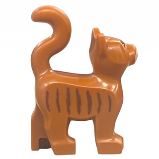 Cat, Dark Pink Nose, Reddish Brown Stripes, 13786pb11 - LEGO® Animal Minifigure LEGO®