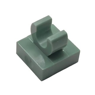 Tile, Modified 1x1 with Open O Clip, Part# 15712 Part LEGO® Sand Green