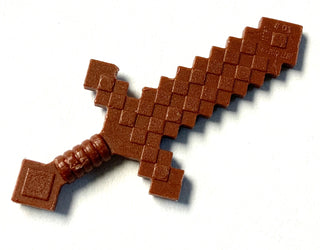 Minifigure Weapon, Minecraft Sword, Part# 18787 Part LEGO® Reddish Brown (Wood)  