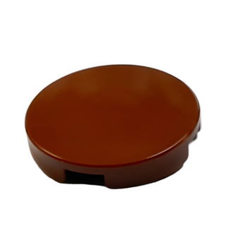 Tile, Round 2 x 2 with Bottom Stud Holder, Part# 14769 Part LEGO® Reddish Brown