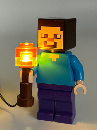 LED Light-Up Minecraft Torch, Battery, MCT-B Light up kit United Brick Co®