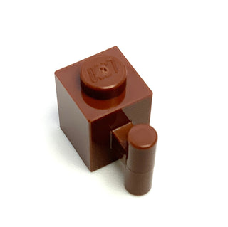 Brick, Modified 1x1 with Bar Handle, Part# 2921 Part LEGO® Reddish Brown  