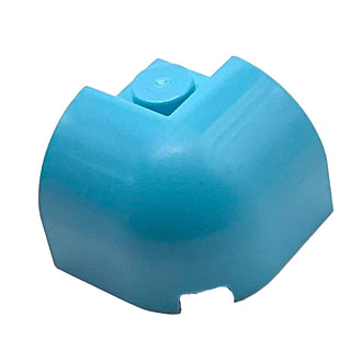 Slope, Curved 2 x 2 x 1 1/3 Corner Round with Recessed Studs, Part# 67810 Part LEGO® Medium Azure