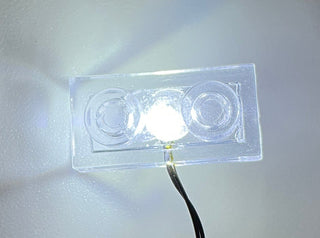 1x2 LED Light-up Plate, DIY System, LS1x2P-DC Custom Parts United Brick Co® White