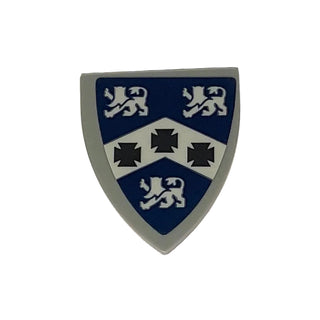 Shield Triangular Short with 3 White Lions and Maltese Crosses Pattern (Sticker), LEGO® Minifigure Shield, Part# 3846pb051