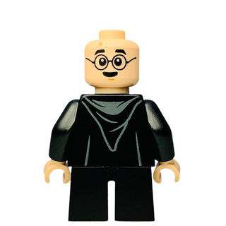 Harry Potter - Hogwarts Robe, Black Tie and Short Legs, Reddish Brown Sorting Hat, hp466 Minifigure LEGO®